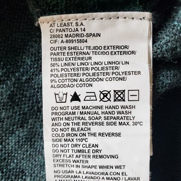 Hoss Intropia by Anthropologie Palm Tree Linen Blend Semi Sheer Cardigan Sweater - Picture 10 of 10